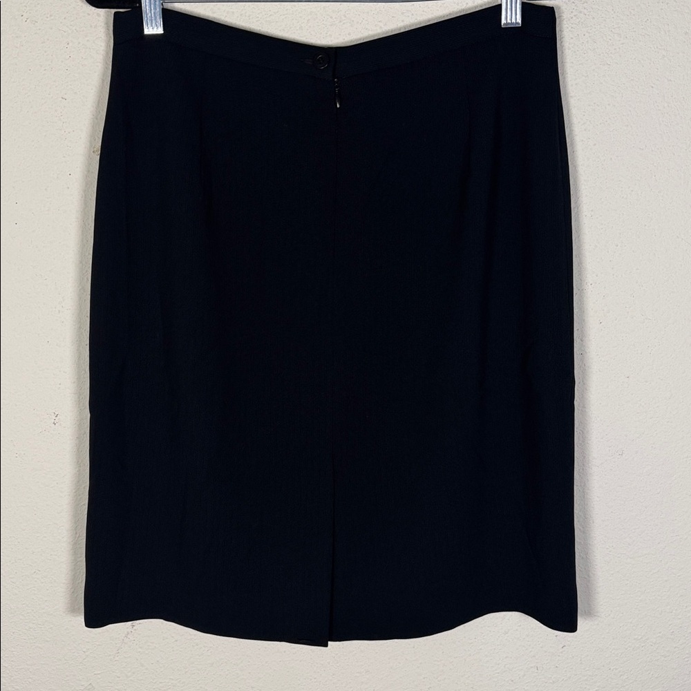 Alex Garfield Vintage Elegant Black Skirt knee length size 12 - Picture 3 of 7